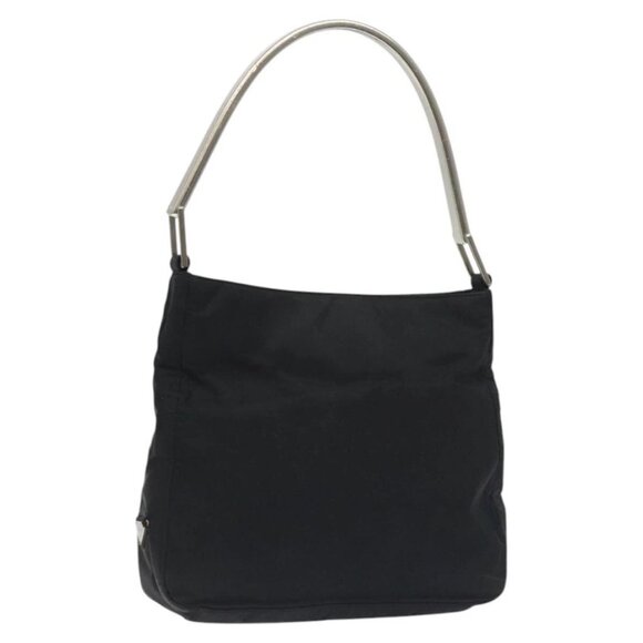 PRADA Shoulder Bag Nylon Black Silver Auth 129067 - Picture 1 of 16